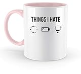 PlimPlom Things I Hate Lustige Programmierer Kaffeetasse Computer Informatiker Geschenkidee - Zweifarbige Tasse -330ml-Puder R