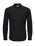 JACK & JONES Herren Jjprparma Shirt L/S Noos Businesshemd, Schwarz (Black), S EU