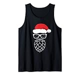 Herren Weihnachtsmann Shirt Herren Sonnenbrille Bart Nikolaus Tank Top