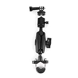 Universal Motorrad Action Kamera Halter Aluminiumlegierung 360 ° verstellbarer Recorder Mount Ständer für GoP-ro,Schwarz(Handlebar)