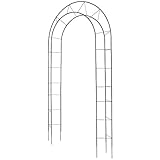 KADAX Rosenbogen aus pulverbeschitetem Stahl, Gartenpergola, wetterfeste Gartenlaube, Gartenbogen für Rosen, Efeu, Waldrebe, Rankhilfe, Torbogen (273 x 150 cm)