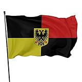 Flaggen Flagge von Deutschland-6 Polyester Flagge mit Ösen - Wetterfeste Fahnen für Fahnenmast Flaggen - für Haus, Hof, Veranda, Dekoration 90x150