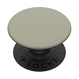 Pastell Helles grün Khaki Einfache Farbe Design PopSockets PopGrip: Ausziehbarer Sockel und Griff für Handys/Tablets mit Tauschbarem Top