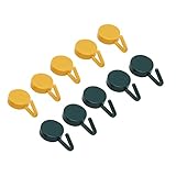 10 Stück Klebehaken, Selbstklebende Wandhaken, Transparente Nahtlose Wasserdichte Wandhaken Zum Aufhängen von Bademänteln für Schlüssel, Datenkabel und Badetücher(Grün+Gelb)