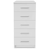 Hochkommode Schrank Mit 5 Schubladen,Schubladenschrank Dekorationsschrank Mit Kunststoff-Füßen Wohnzimmer,Schlafzimmer,Flur, tief, freistehend,platzsparend,Abmessungen:41 x 35 x 108 cm (L x B x H)