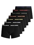 JACK & JONES Herren Boxershorts 7 Pack JACBasic 12165587 Black/Black - BI XL