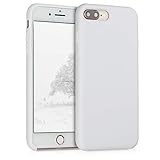 kwmobile Hülle kompatibel mit Apple iPhone 7 Plus / 8 Plus - Hülle Silikon gummiert - Handyhülle - Handy Case in Weiß
