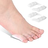 Haofy Zehenspreizer Silikon, Kleiner Zehen Separator Zehenschutz für Überlappende Zehen Blasen Schwielen, 4 Pcs Gel Zehenspreizer Kleiner Zeh Korrektur Relief Kleiner Zehen Druck und S