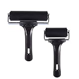 Gummi Brayer Roller,2 Stück Gummibrayer,Gummi Brayer,Gummiwalze Hartgummiwalze,Gummiwalze,Hartgummiwalze Farbwalze,Gummi-Brayer-Walze,für Druckgrafik Handwerk Linoldruck und Blockdruck(6cm,10cm)