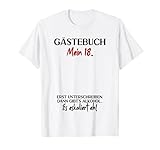 Gästebuch 18. Geburtstag Gästeliste 18 Jahre - Mädchen Junge T-S