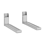 Klarstein MB-6 - Mikrowellenhalterung, belastbar bis 30 kg, Mikrowellenhalter, geeignet für Mikrowellen von 32,5-49,2 cm Tiefe, Wandinstallation, Pulverbeschichtung, Stahl, silb