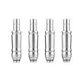 K King’z® Schlauchadapter Shisha Silber [4 Stück] |18/8 Schliff | M16 Gewinde | Schlauchanschluss | Schlauch Adapter | Shisha Anschluss | incl. eBook