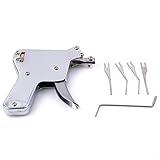 FGJFJ Lock Pick Schlosser Werkzeug Türschlossöffner Entriegelungswerkzeuge Universal Unlocking Lockpicking Set,Silb