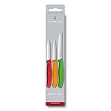 Victorinox Swiss Classic Gemüsemesser-Set, 3-teilig, Swissmade, Rostfrei, Spülmaschinengeeignet, farbig