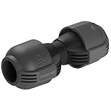 Gardena Sprinklersystem Verbinder: Verbindungsstück für Rohrverlängerung des Verlegerohrs, 25 mm, Quick&Easy Verbindungstechnik, werkzeuglos installierbar mit Gardena Verlegerohre 25 mm (2775-20)