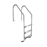 HHXD Poolleiter Rostfreier Stahl Schwimmbadleiter Mit Rutschfesten Stufen und Handläufen,250kg Laden/B / W50.2cm*158