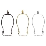 ibasenice 3Pcs Lampe Schatten Harfe Halter Lampenschirm Horn Halterung Horn Rahmen Lampenschirm Halterung Lampe Harfe Halter für Home (6 Zoll Silber Golden)