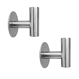 FasHuby 2 Pack Handtuchhaken 304 Edelstahl Selbstklebend Wandhaken Halter für Bad, Küche, Garage und Hotel, Silb