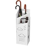 QIFFIY Schirmständer Schirmhalter Fallen zu Boden-kreative Regenschirm Barrel Familien Kosten Regenschirm Lagerung Haken Home Office Schirmständer Ständer (Color : White)