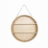 Wandregal Rund aus Holz durch My Simple Moments, Perfekt Wanddeko für Kinderzimmer oder Büro, Ideal für Aesthetic, Boho und Skandinavische Interieurs, Hänge Regal Rund mit Durchmesser Ø 50
