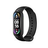 Xiaomi Mi Smart Band 6, Global Version, Aktivitätstracker, Sauerstoff-Erkennung im Blut, Herzfrequenzmesser, Schlafmonitor, AMOLED-Farbdisplay, 3,9 cm (1,56 Zoll), 5 ATM, Schw