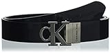 Calvin Klein Jeans Damen Mono Hardware REV 25MM Gürtel, Schwarz/Fashion Black, 75