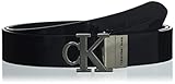 Calvin Klein Jeans Damen Mono Hardware REV 25MM Gürtel, Schwarz/Fashion Black, 75