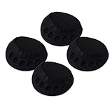 DGDH Wabengewebe Vorderfußkissen, 2 stücke woneycomb Stoff vorfeffer Pads Mann Frauen high Heels fuß Pads atmungsaktiv unsichtbar vorne fußpad halbe Palme Five-Finger Sock (Color : Black)