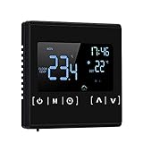 ZNBJJWCP Wasserheizungs-Thermoregulator LCD Touchscreen Thermostat Elektrische Fußbodenheizung Temperaturregler Werkzeuge (Color : Black)