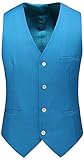 Ugsgdhgsdd Herren-Business-Weste, V-Ausschnitt, einfarbig, Knopfleiste Gr. X-Small, 1