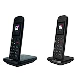 Deutsche Telekom Sinus 12 schwarz & Deutsche Festnetztelefon Speedphone 12 in Schwarz schnurlos | Zur Nutzung an aktuellen Routern mit DECT-CAT-iq Schnittstelle, 5 cm Farbdisplay, 40844150