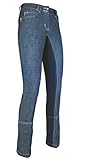 HKM Erwachsene Hose Jodhpur -Miss Blink- 1/1 Alos Besatz6169 jeansblau/dunkelblau40, 6169 jeansblau/dunkelblau, 40, HKM 4000315433865