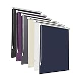 i@HOME Verdunkelungsrollo Thermorollo Klemmfix Rollos Für Fenster & Tür für Hitzeschutz und Sichtschutz Fensterrollo, Seitenzugrollo, Thermorollo für Fenster Navy Blau 90 x 150 cm（stoffbreite ca.86cm）