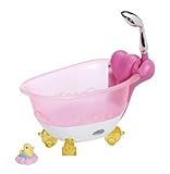 Zapf Creation 828366 BABY born Bath Badewanne mit Licht- und Sound-Effekten und Badeente, Puppenzubehör für Puppen bis 43