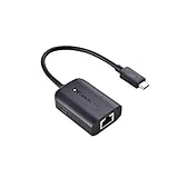 Cable Matters USB C auf Gigabit Ethernet Adapter mit 100W Ladung (USB C LAN Adapter) - bis zu 480 Mbps kabelgebundene Ethernet-Geschwindigkeit für Chromecast mit Google TV (2020 Version)