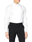 Seidensticker Herren Tailored Langarm mit Kent-Kragen Umschlagmanschette bügelfrei Smokinghemd, Weiß (Weiß 1), 40