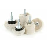 5 Stück Auto Polierscheibe Bohrmaschine Polieraufsatz Aluminium Edelstahl Chrom Polierkegel Wheel Polishing Baumwolle Pad Polierköpfe Polier Aufsatz Polierset Für B