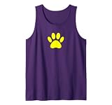 Gelber Hundepfotenabdruck Tank Top