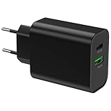 USB-C-Ladegerät, YOMENG 30W 2 Port schnelles Typ-C-Wandladegerät Netzteil PD-Ladegerät für iPhone 13/13 Pro/13 Pro Max/12/12 Pro/12 Pro Max/11/11 Pro/XS/XR/X, Galaxy S10