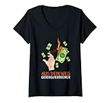 Damen Aktien Trader Internet Meme Aus dem Weg Geringverdiener T-Shirt mit V