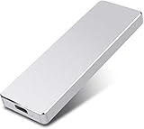 Externe Festplatte, 1 TB, 2 TB, tragbare Festplatte, USB 3.1/Typ-C, ultradünn, Daten-Speicher, kompatibel mit PC, Laptop und Mac 2TB-Silver (2TB-YOP-A1)