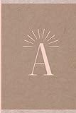 A: Monogram Initial Letter A with Corkboard Design Cover Notebook/Journal for Women, Girls and School Wide Rule (6 ' x 9'): Great G