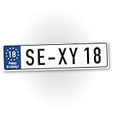 DankeDir! Sexy 18 Jahre Kunststoff Schild Jahre - Geschenk 18. Geburtstag Geschenkidee Geburtstagsgeschenk Achtzehnten Geburtstagsdeko Partydeko Party Zubehör Geburtstagsk
