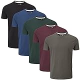 Charles Wilson 5er Packung Einfarbige T-Shirts mit Rundhalsausschnitt (XX-Large, Dark Essentials Type 41)