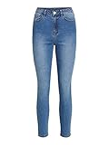 Vila Female Straight Fit Jeans Cropped High Waist XXLMedium Blue D