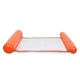 ArKone Aufblasbares Schwimmbett Wasser-Hängematte Loungesessel bequem Schwimmbad Strand Schwimmen Schwimmbad Schwimmen Schwimmbad Strand Schwimmen für Erwachsene - orang