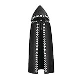 Baiomawzh Damen Lose Umhang mit Kapuze Herbst Winter Maxi Mantel Gotisch Poncho Kap Strickpulli Longstrickjacke Trenchcoat Outwear Lange Cape Cosplay Umhang für Erw