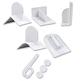 SIMUER 6PCS Fondant Glätter Set Glätten Werkzeug Cutter für Kanten Kuchenpolierer Flachen Rand Finisher Rotierenden Kuchen Plattenspieler DIY Dekorieren Sets Kuchen Dekorieren Modellierwerkze Weiß