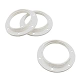 3 Stück Schraubring E27 Kunststoff Weiß für Lampen-Fassung Ring mit zwei Gewindegängen für Lampen-Schirm oder Glas-E