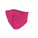 Weddingstar kinder waschbare, Mundschutzmasken aus Stoff. Wiederverwendbar und verstellbar mit Staubfiltertasche - Dunkel Pink